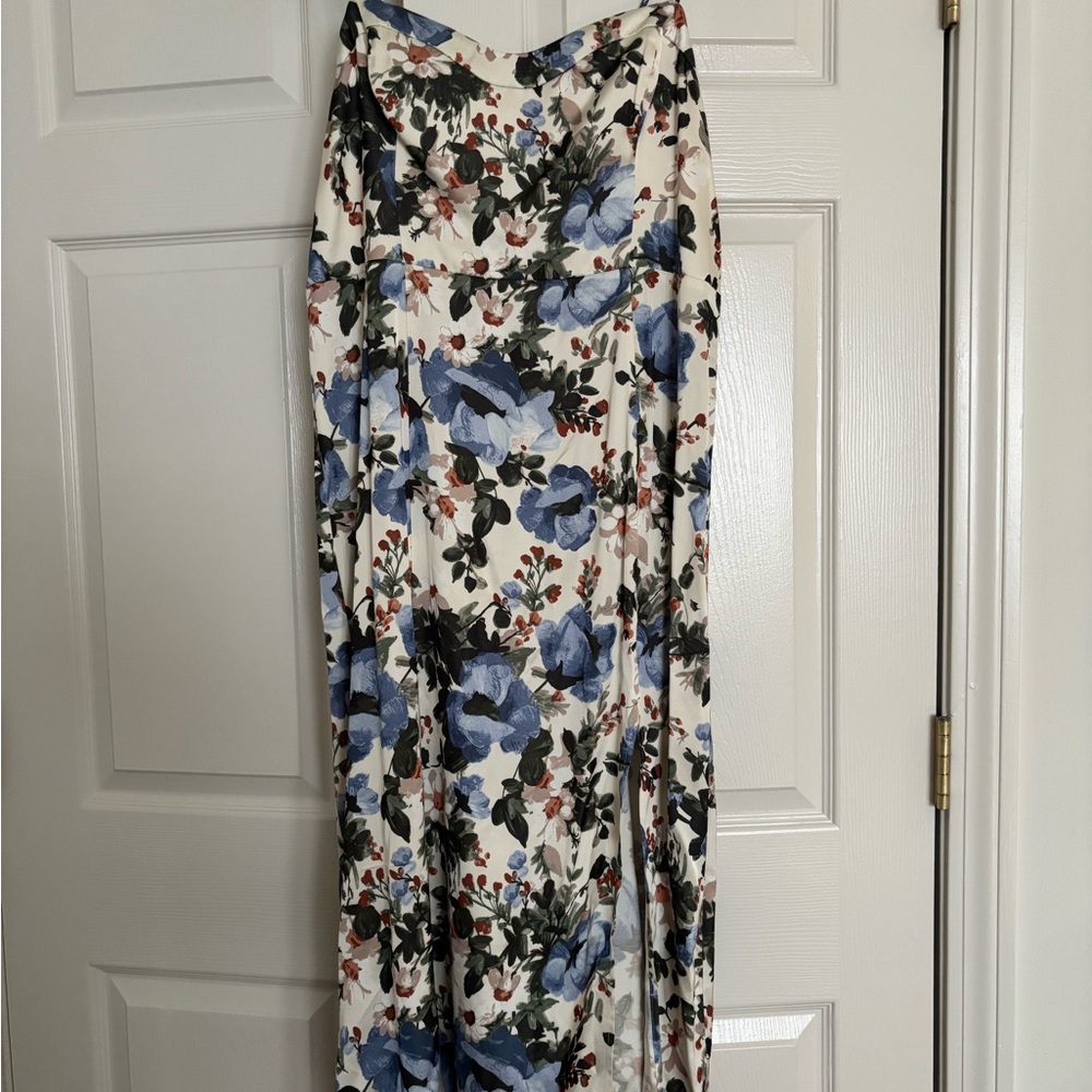 Abercrombie & Fitch Floral Dress - Cream, Blue, Orange - Picture 1 of 2